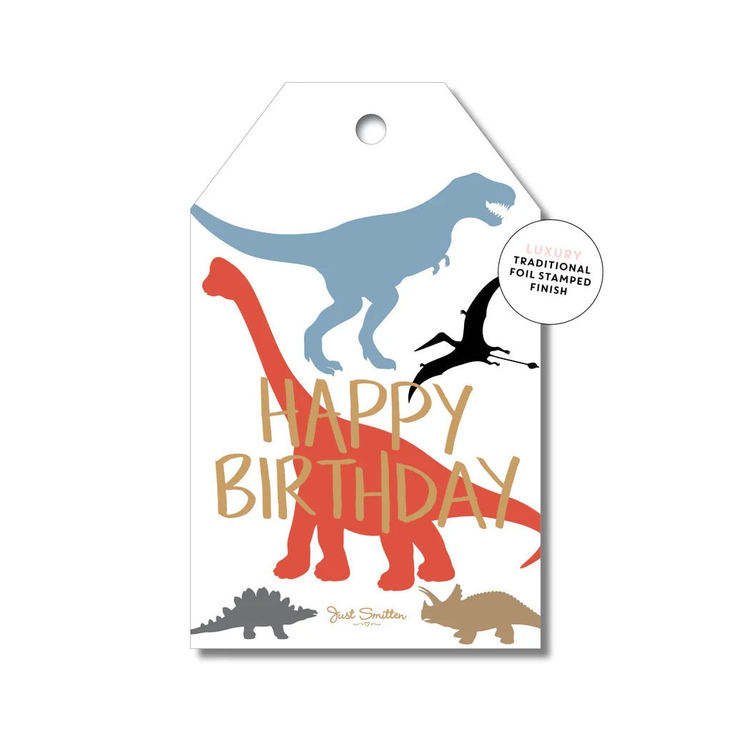 Happy Birthday Dinosaur Tag