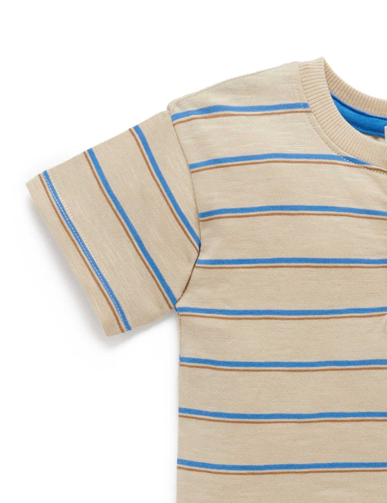 Striped Henley Tee - Size 1
