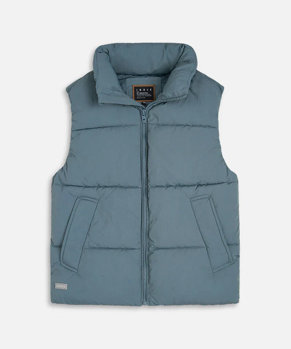 The New Chester Puffer Vest - Bay Blue