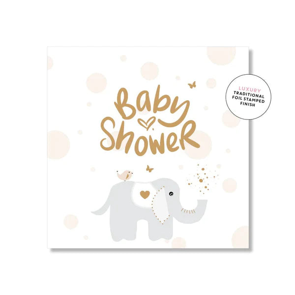 Baby Shower Elephant Card - Mini