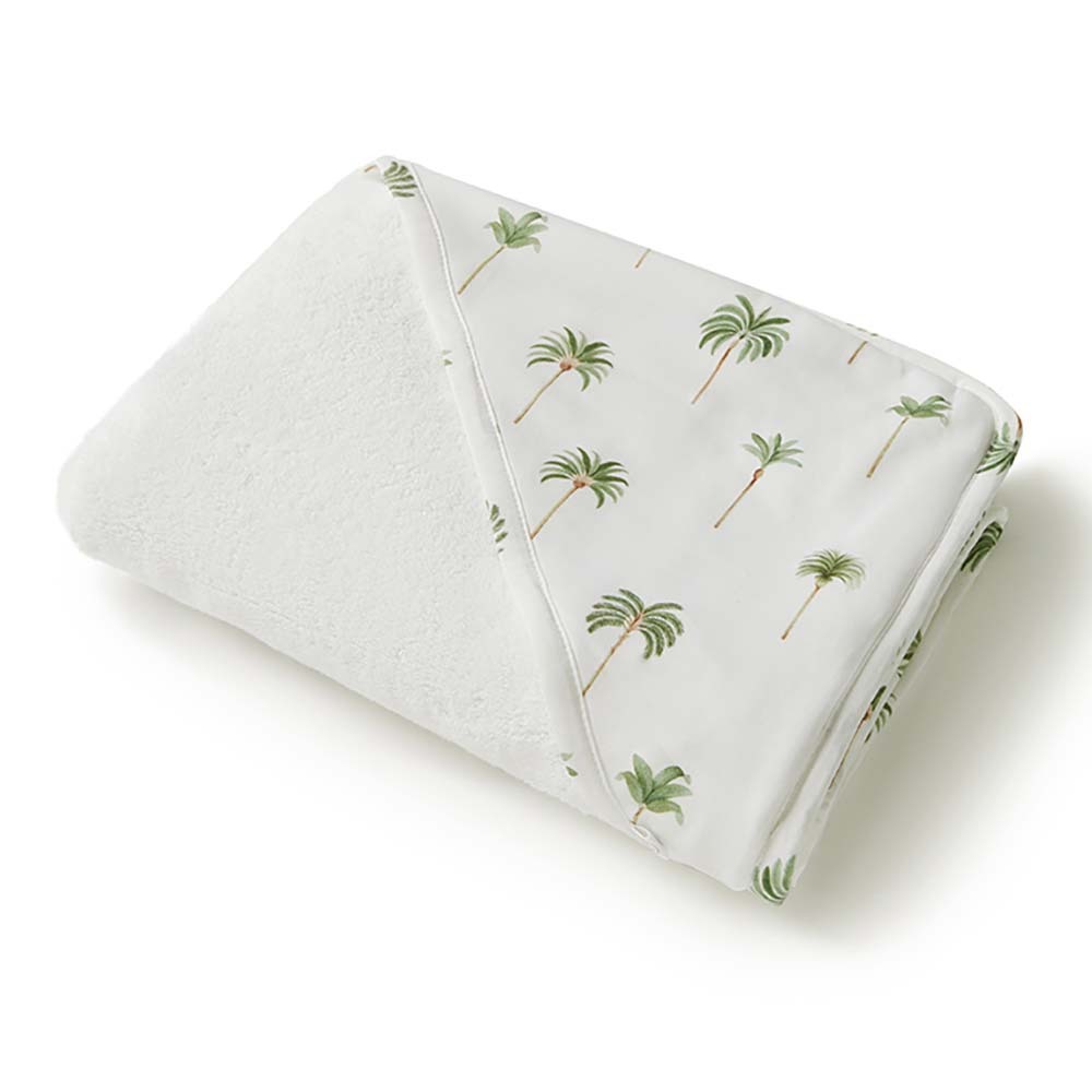 Green Palm Organic Hooded Baby Towel