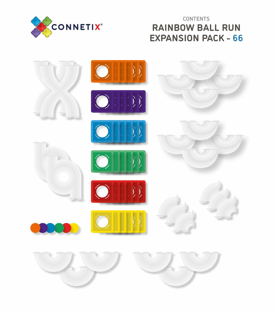 Rainbow Ball Run Expansion Pack - 66 Piece
