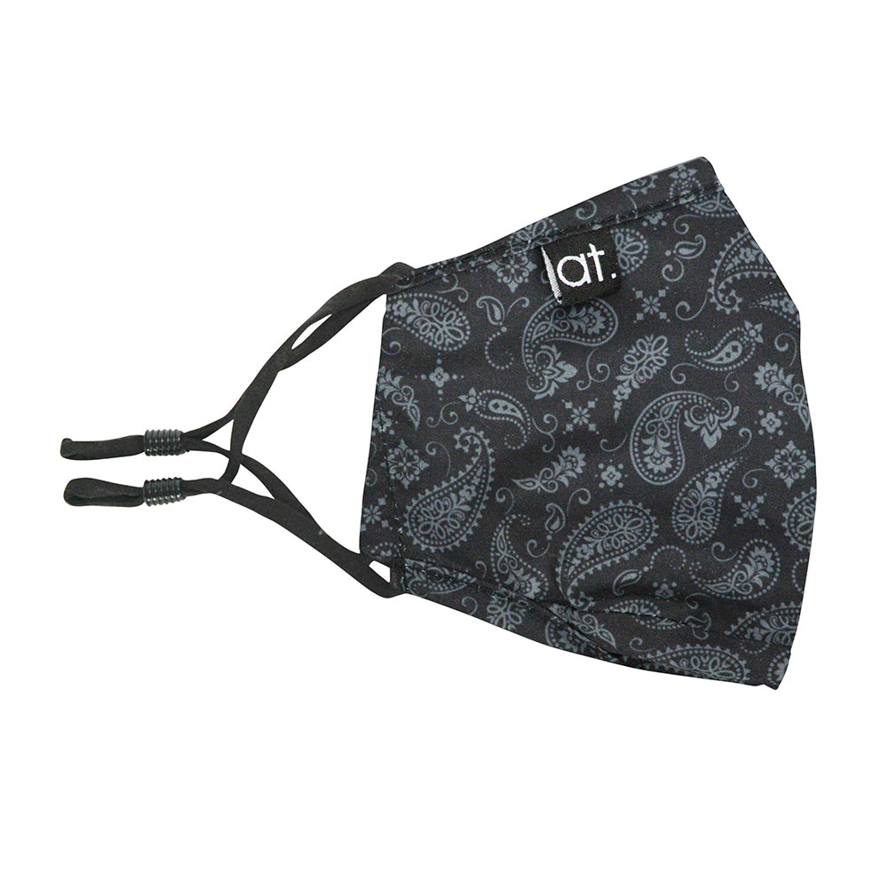Face Mask - Kids/Small Adult - Paisley Black