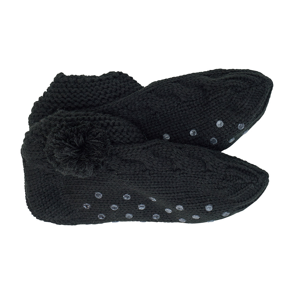 Slouchy Slippers - Black
