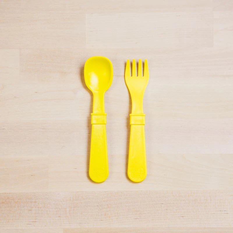 Fork and Spoon Set - Yellow