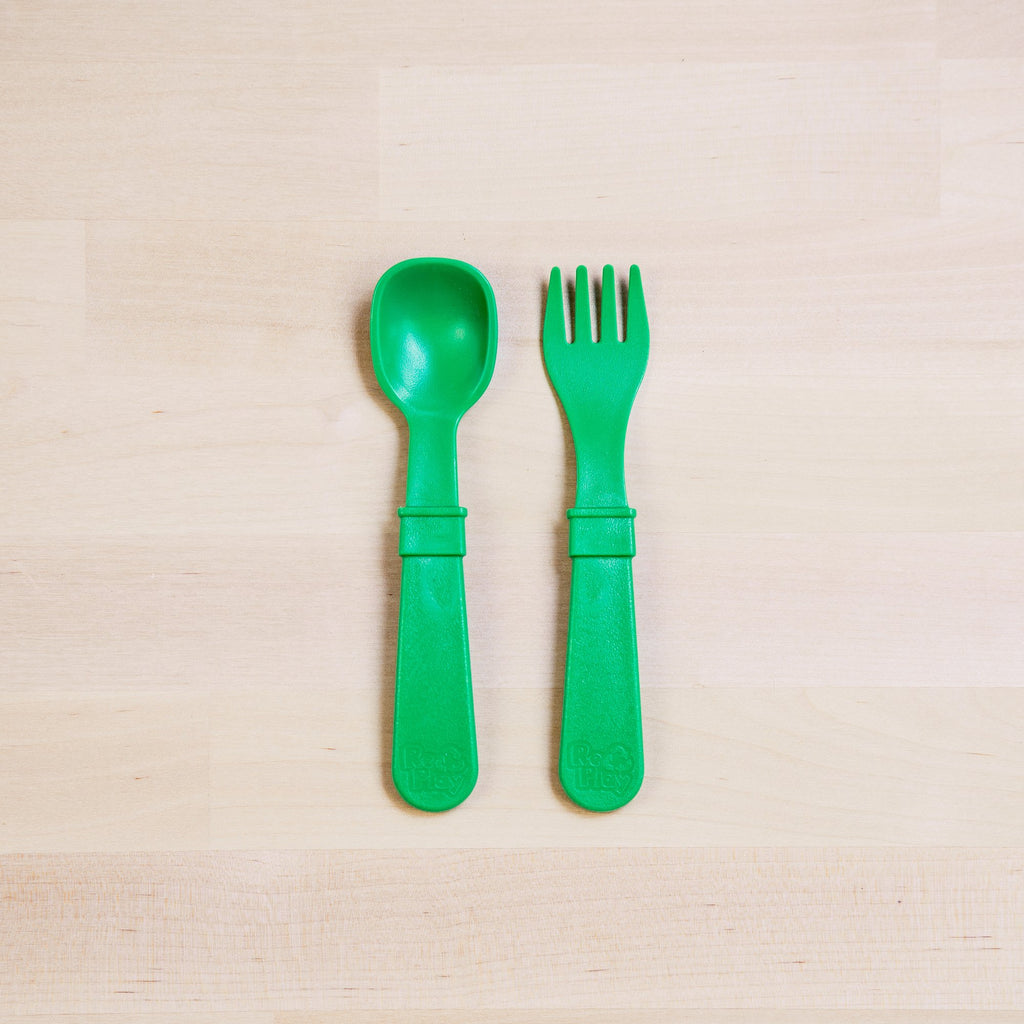Fork and Spoon Set - Kelly Green