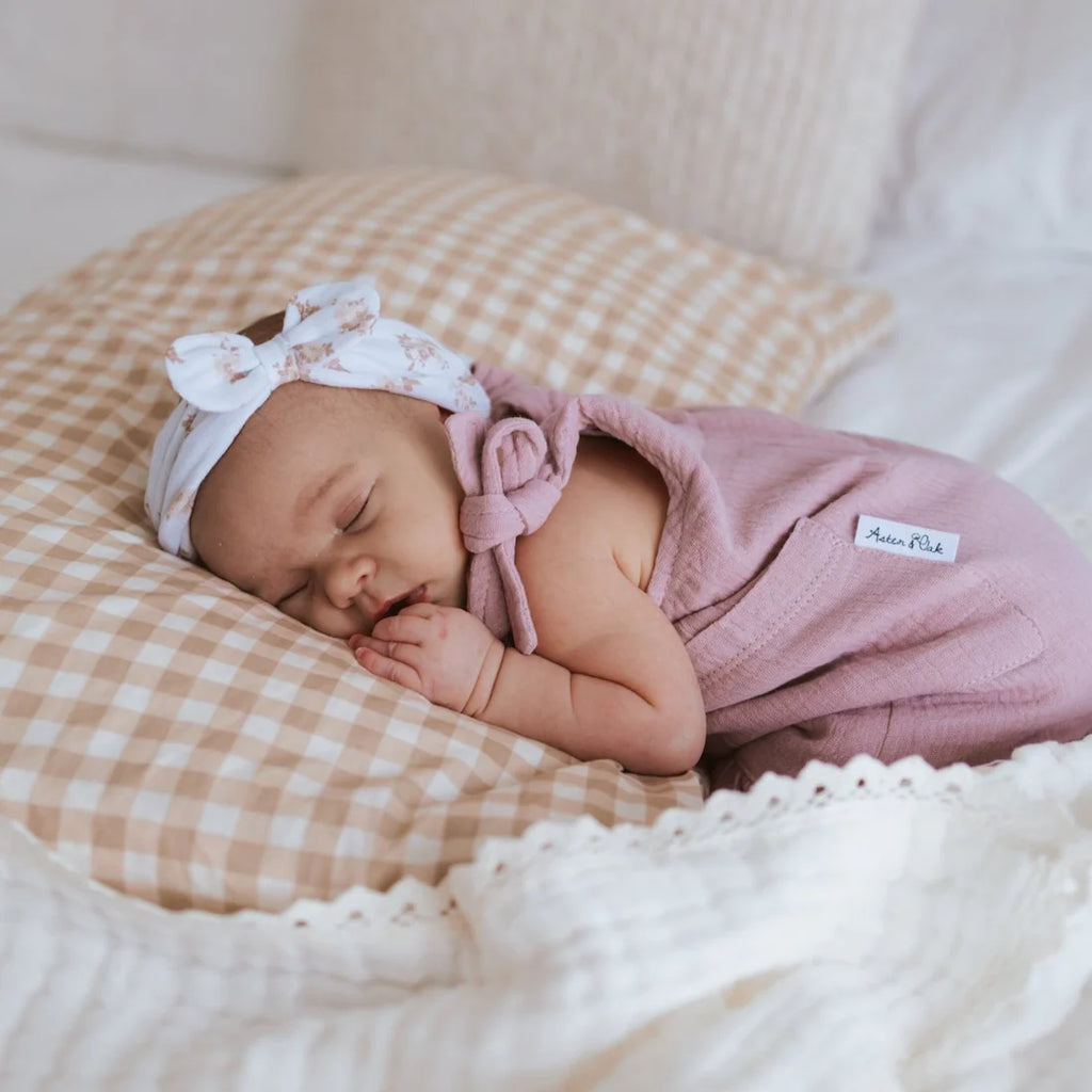 Pink Muslin Tie Romper