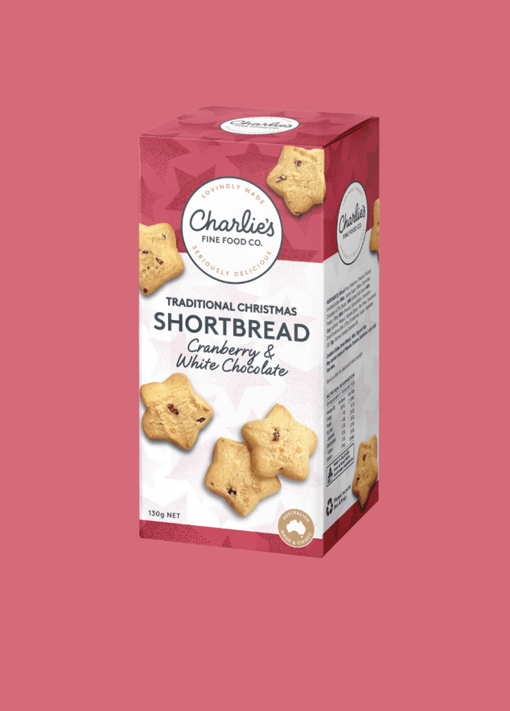White Chocolate and Cranberry Shortbread Stars 130g