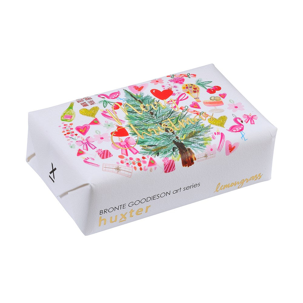 Wrapped Soap - Christmas Pink Pattern