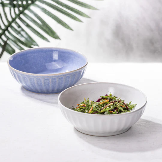 Marguerite Serving Bowl - Powder Blue 25cm