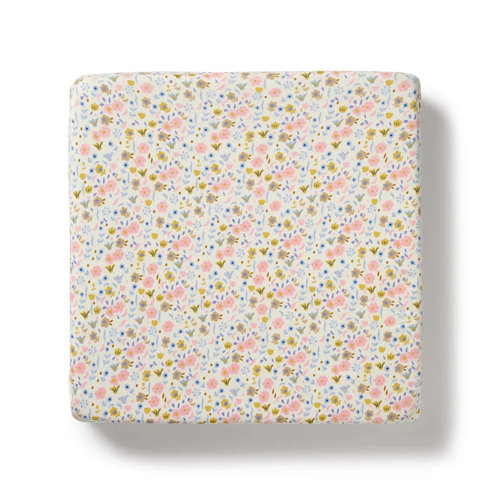 Ava Floral Cot Sheet