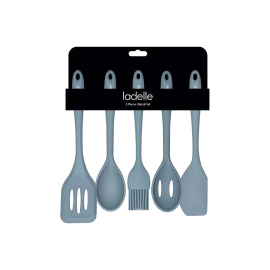 Craft Blue Silicone 5pc Utensil Set