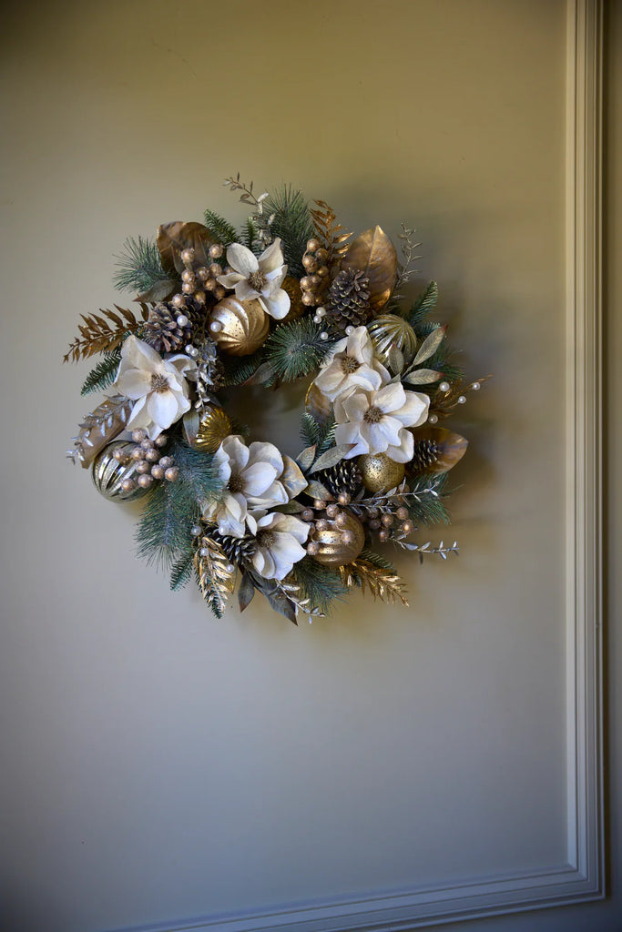 Gilded Magnolia Wreath