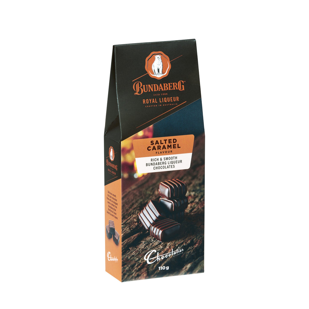 Salted Caramel Bundaberg Dark Liqueur Chocolates 110g