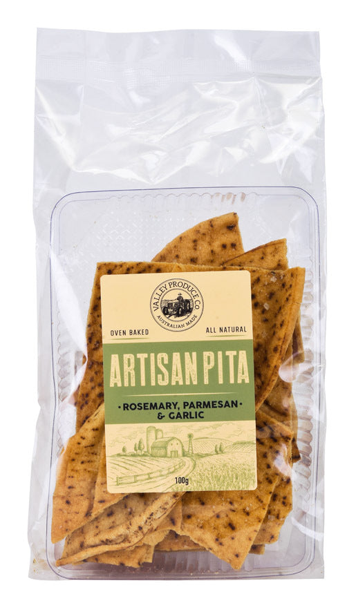 Artisan Pita Box - Rosemary, Parmesan & Garlic 100g