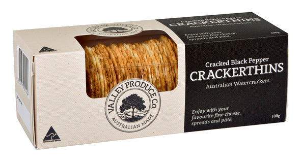 Crackerthins Cracked Black Pepper 100g
