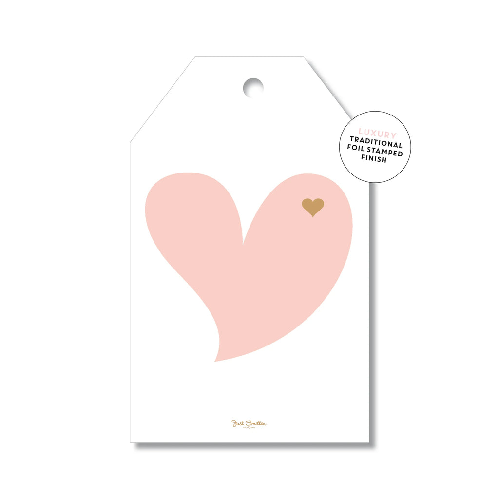 Peachy Heart Tag