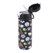 550ml Kids Drink Bottle with Sipper Straw - Sports