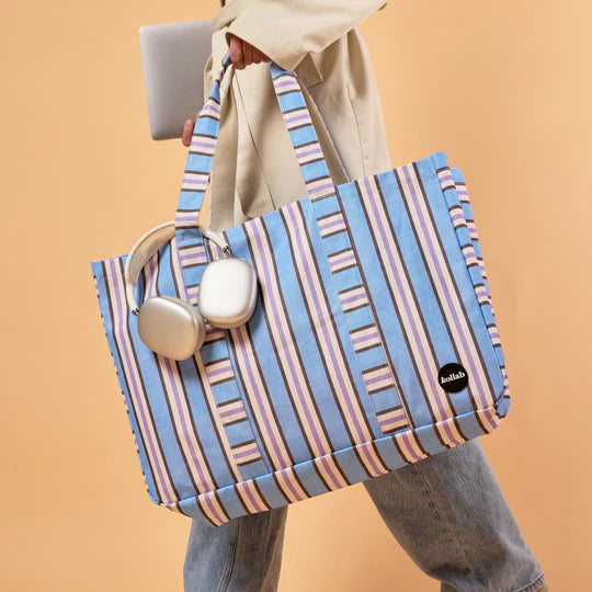 Carryall Cargo Bag - Choc Blue Stripe