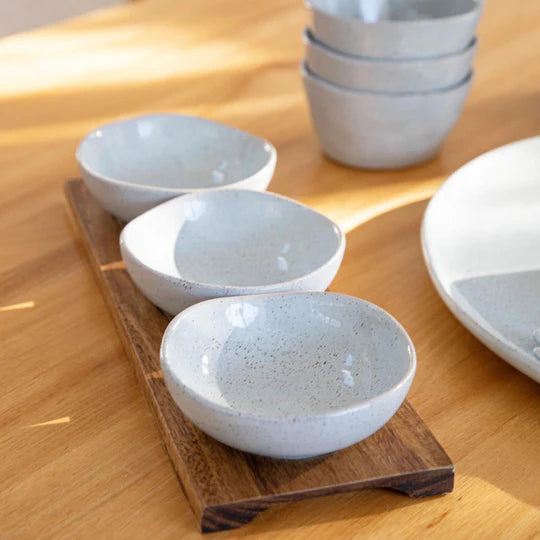 Artisan Blue Bowls & Tray Set 4pc