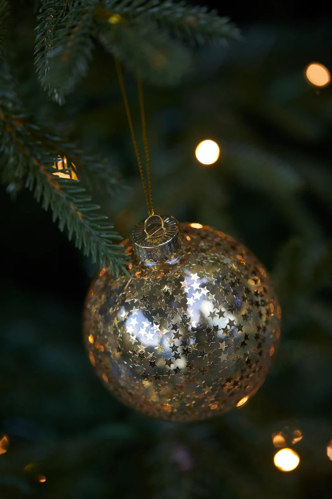 Gold Star Filled Bauble