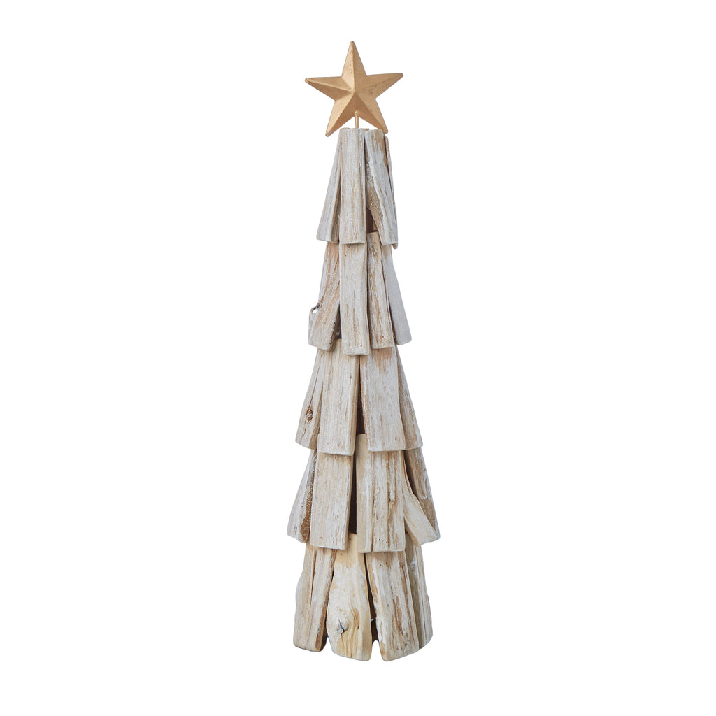 Wooden Tree with Star