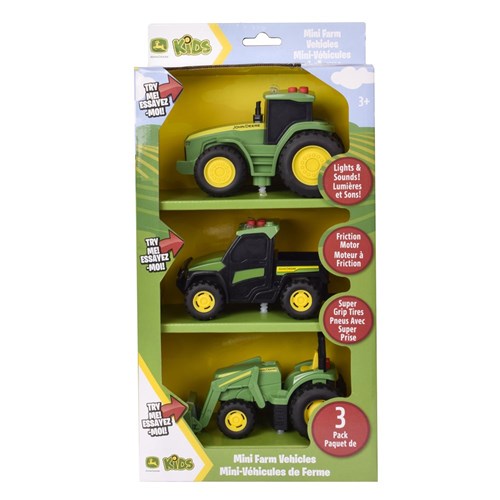 John Deere Lights & Sounds Mini Tractors - Set of 3