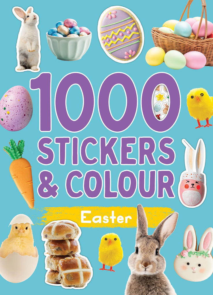 1000 Stickers & Colour - Easter - Colouring Book