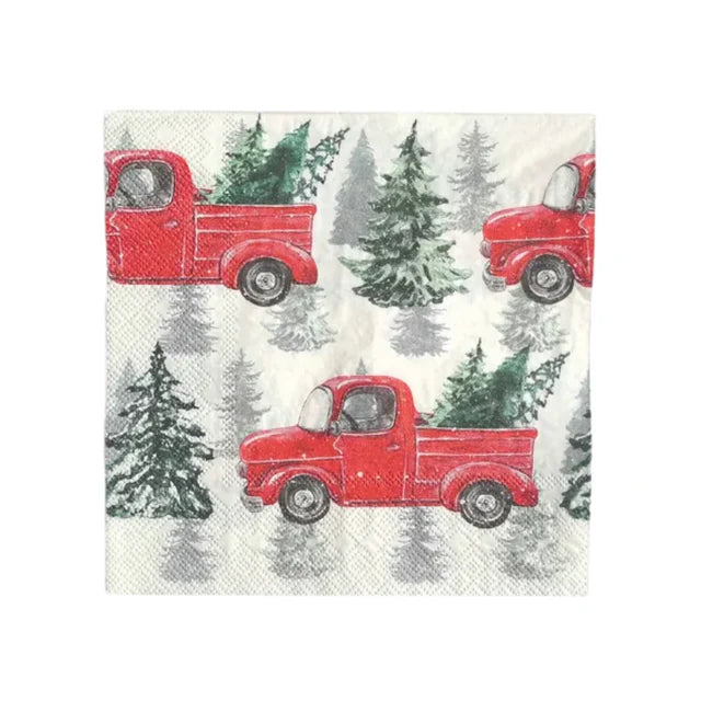 Truck with Tree 3 Ply Napkins - 20pk