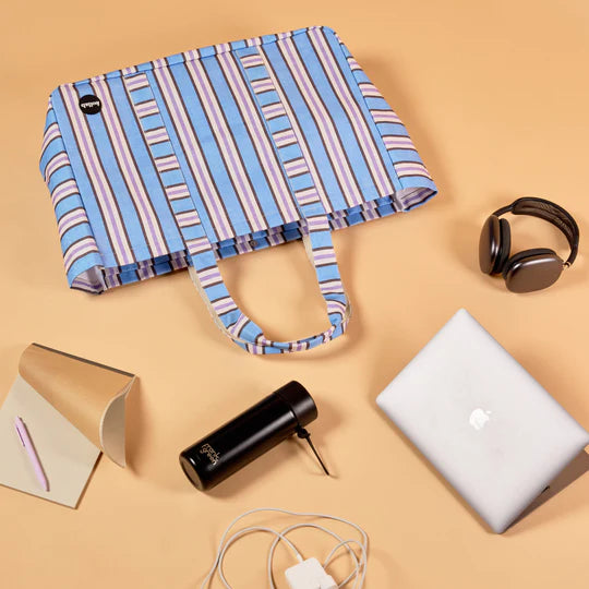 Carryall Cargo Bag - Choc Blue Stripe