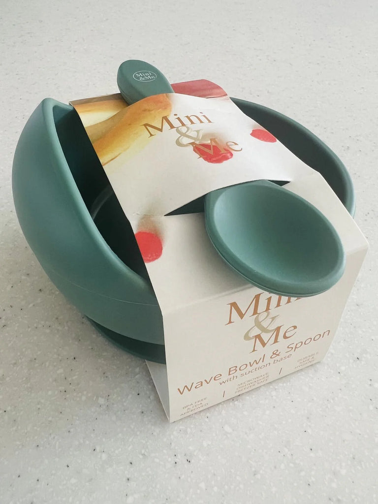Wave Bowl & Spoon Set - Kale