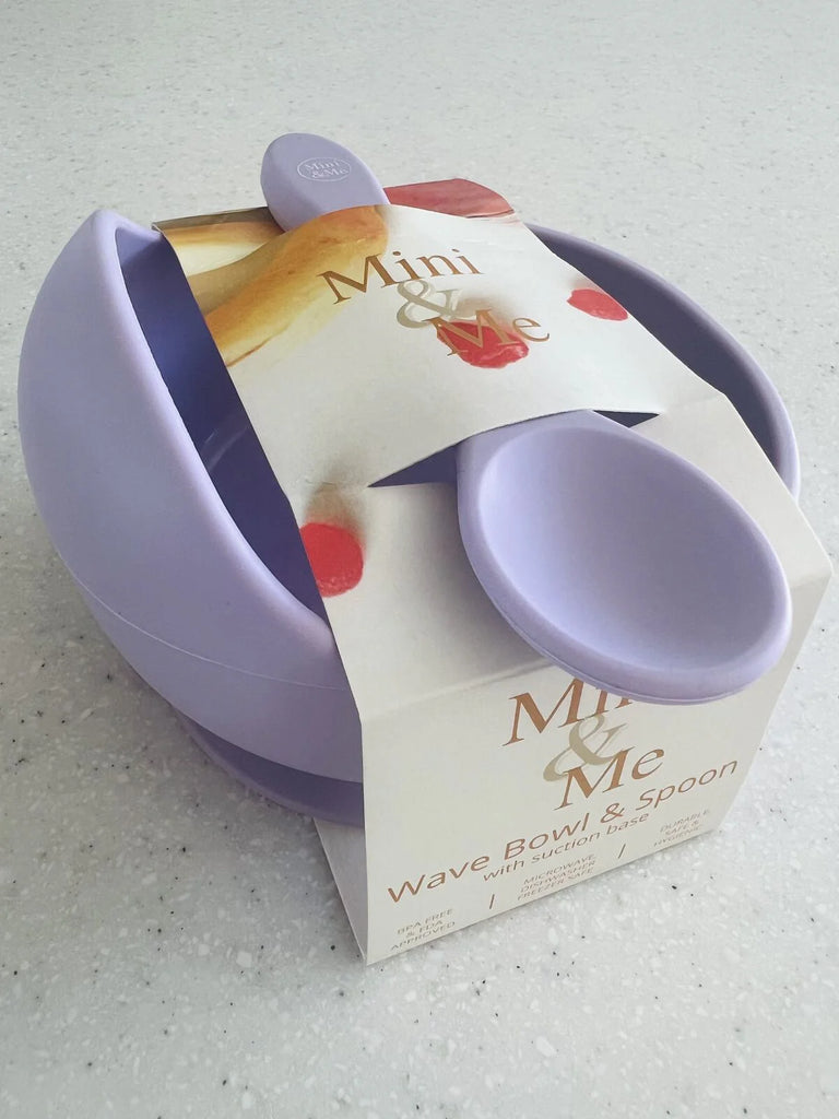 Wave Bowl & Spoon Set - Lilac
