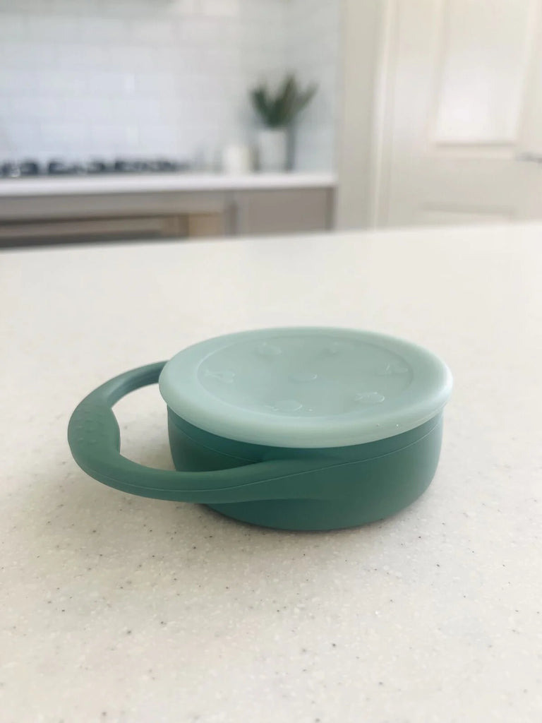 Collapsible Snack Cup with Lid - Kale