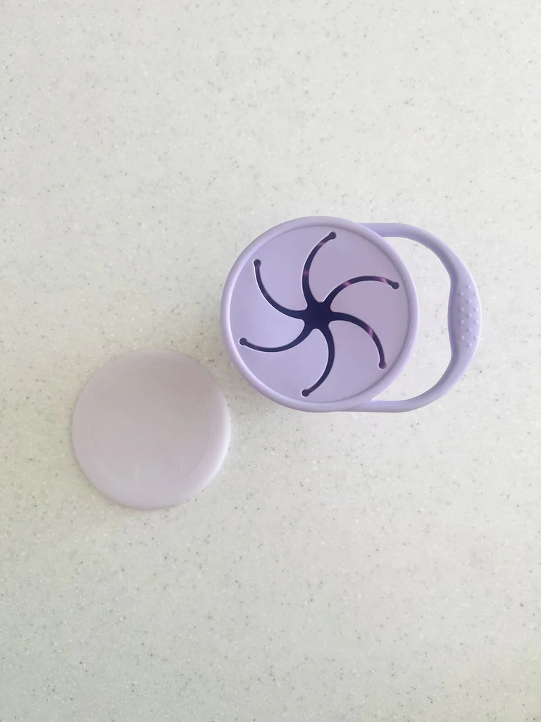 Collapsible Snack Cup with Lid - Lilac