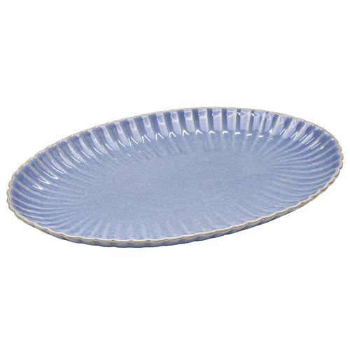 Marguerite Oval Platter - Powder Blue