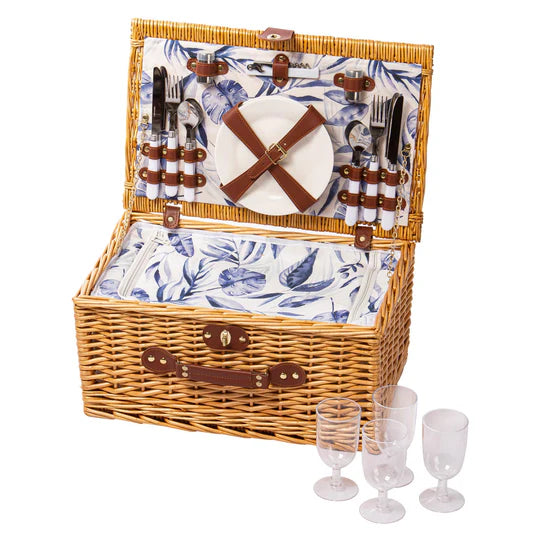 Blue Lagoon 4 Person Picnic Basket