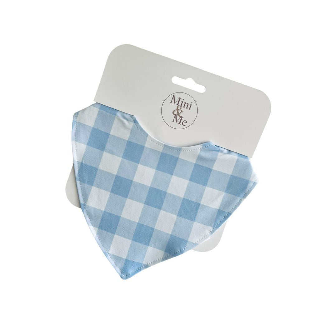 Blue Gingham Dribble Bib