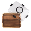 Acacia Wood Rectangular Grazing Platter with Lid