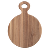 3 Piece Round Acacia Wood Cheese Paddle with Knives