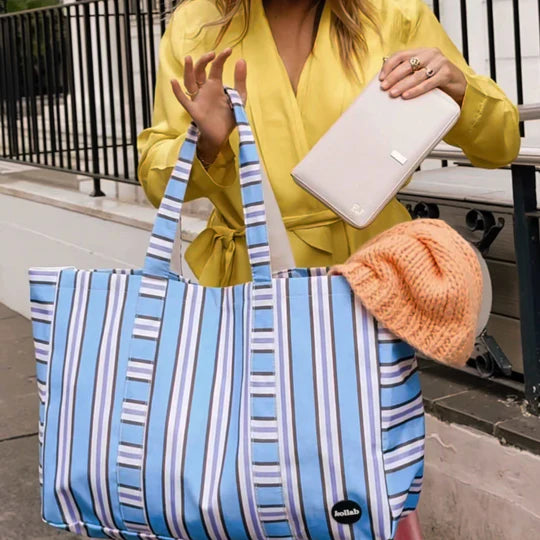 Carryall Cargo Bag - Choc Blue Stripe