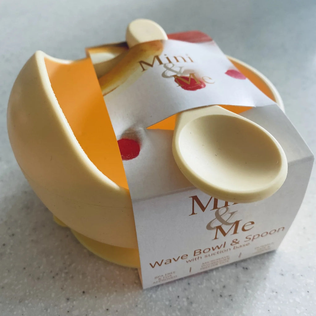 Wave Bowl & Spoon Set - Custard
