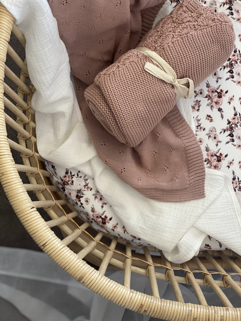 Heirloom Baby Blanket - Blush