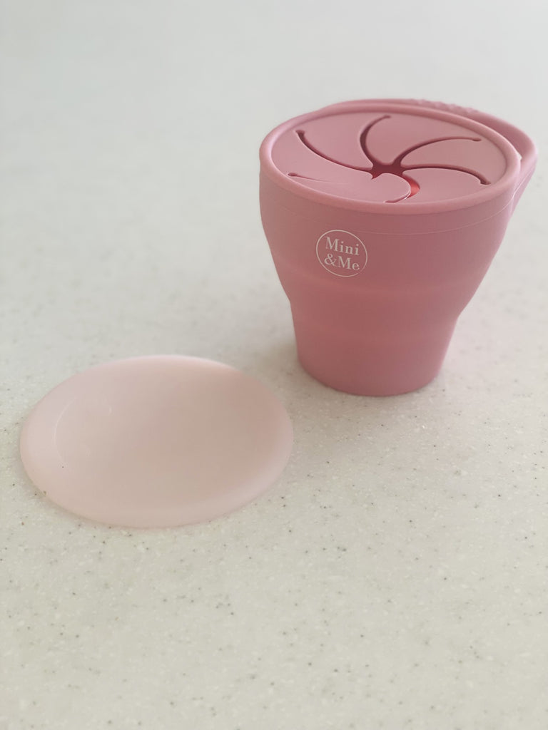 Collapsible Snack Cup with Lid - Guava