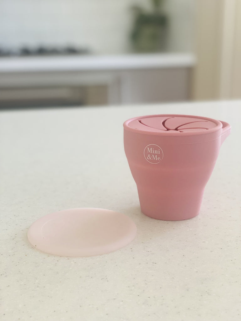 Collapsible Snack Cup with Lid - Guava