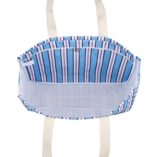 Carryall Cargo Bag - Choc Blue Stripe