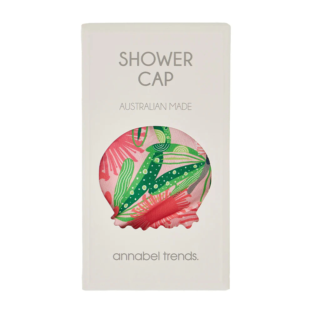 Shower Cap - Pink Banksia