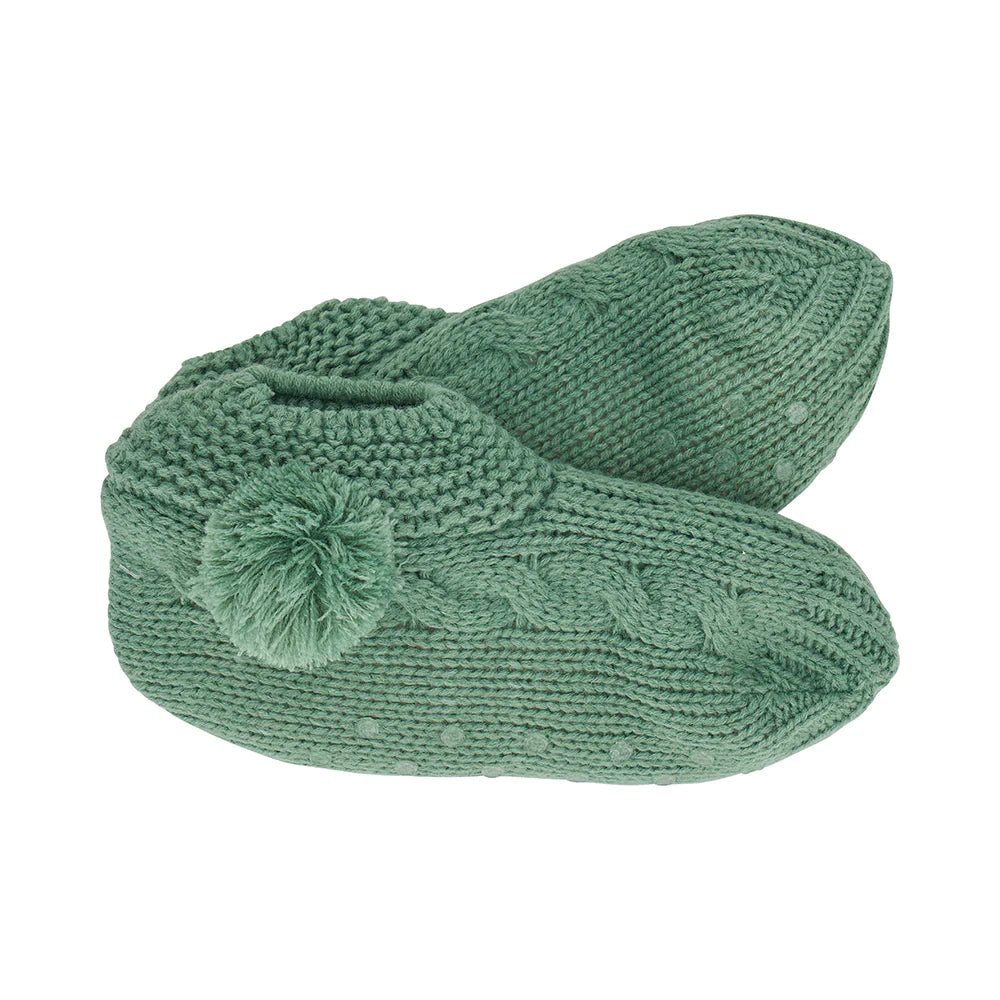 Slouchy Slippers - Sage
