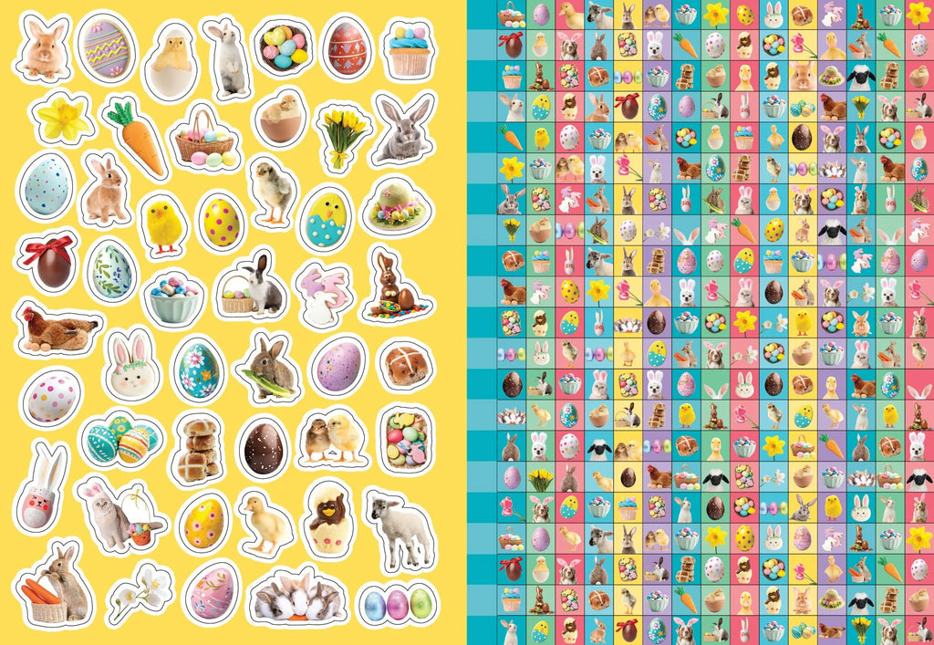 1000 Stickers & Colour - Easter - Colouring Book