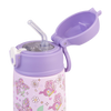 400ml Kids Drink Bottle with Sipper Straw - Butterfly Bliss