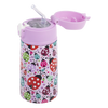 400ml Kids Drink Bottle with Sipper Straw - Lovely Ladybugs